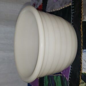 White Milk glass beehive Mixing Bowl